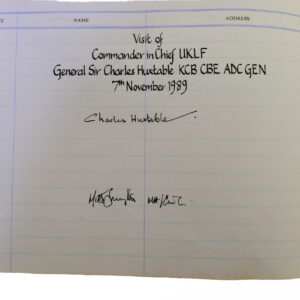 3rd Battalion Royal Anglian Regiment Visitors book commencing 1974 -1990. 3rd Battalion Royal Anglian Regiment Visitors book commencing 1974 -1990.