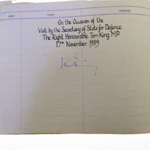 3rd Battalion Royal Anglian Regiment Visitors book commencing 1974 -1990. 3rd Battalion Royal Anglian Regiment Visitors book commencing 1974 -1990.