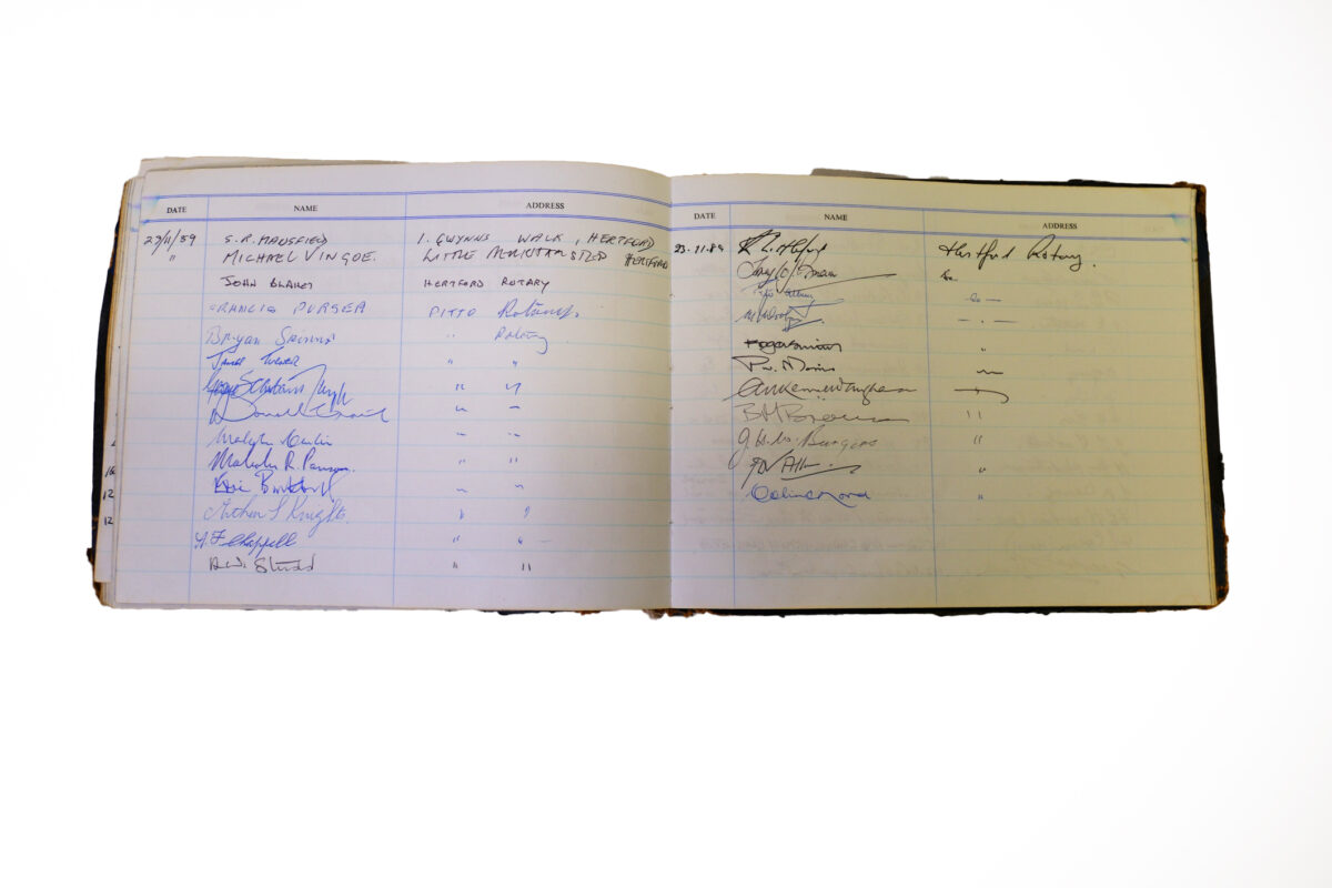 3rd Battalion Royal Anglian Regiment Visitors book commencing 1974 -1990. 3rd Battalion Royal Anglian Regiment Visitors book commencing 1974 -1990.