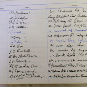 3rd Battalion Royal Anglian Regiment Visitors book commencing 1974 -1990.