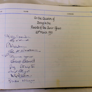 3rd Battalion Royal Anglian Regiment Visitors book commencing 1974 -1990.