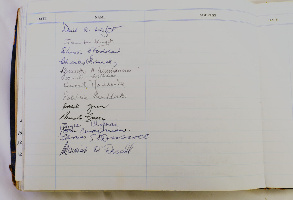3rd Battalion Royal Anglian Regiment Visitors book commencing 1974 -1990.