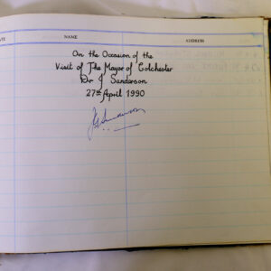 3rd Battalion Royal Anglian Regiment Visitors book commencing 1974 -1990.