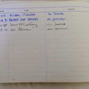3rd Battalion Royal Anglian Regiment Visitors book commencing 1974 -1990.