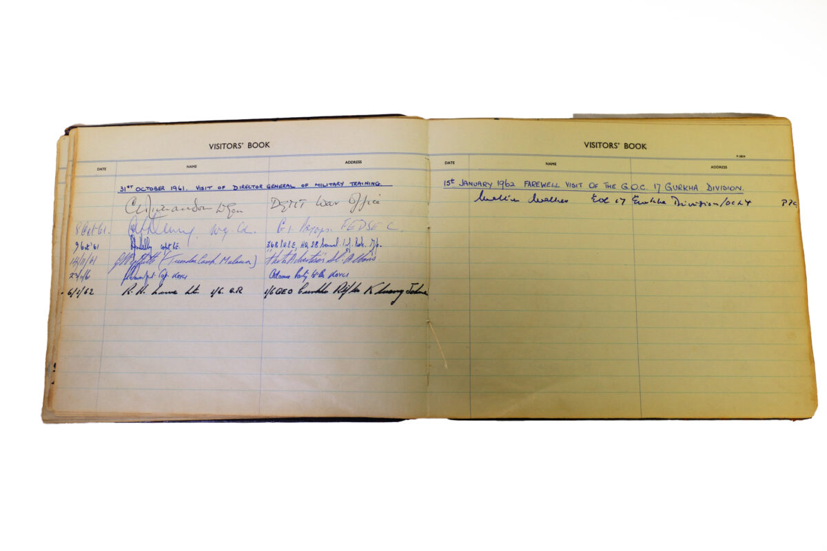 3rd Battalion Royal Anglian Regiment Visitors book 1958-1974 3rd Battalion Royal Anglian Regiment Visitors book 1958-1974
