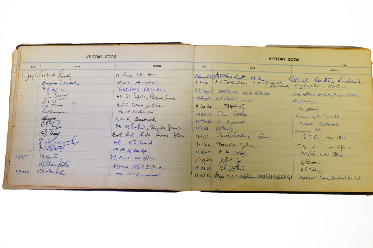3rd Battalion Royal Anglian Regiment Visitors book 1958-1974 3rd Battalion Royal Anglian Regiment Visitors book 1958-1974