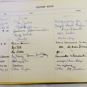 3rd Battalion Royal Anglian Regiment Visitors book 1958-1974