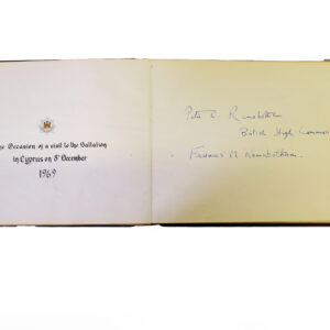 3rd Battalion Royal Anglian Regiment Visitors book 1958-1974