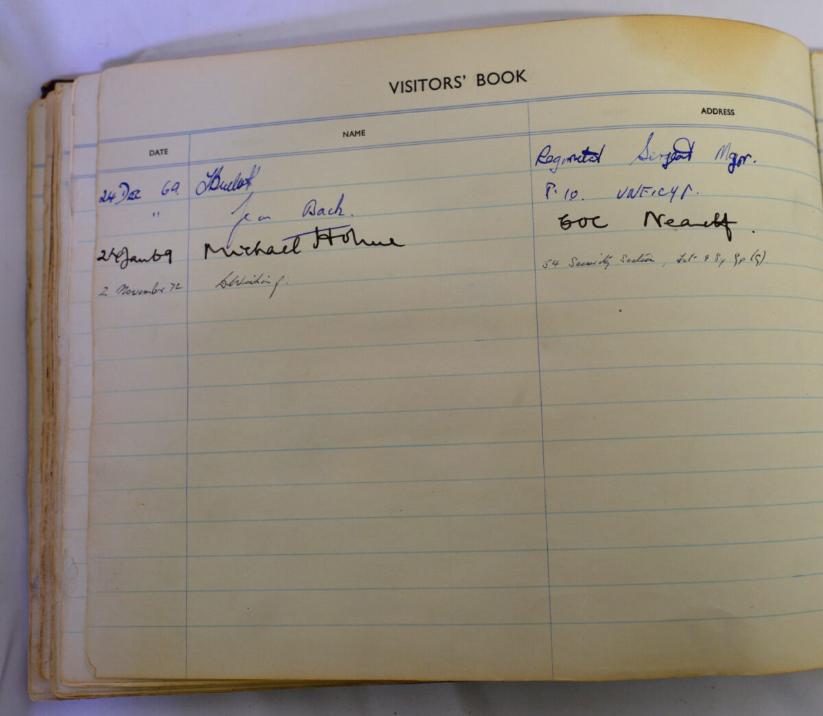 3rd Battalion Royal Anglian Regiment Visitors book 1958-1974 3rd Battalion Royal Anglian Regiment Visitors book 1958-1974