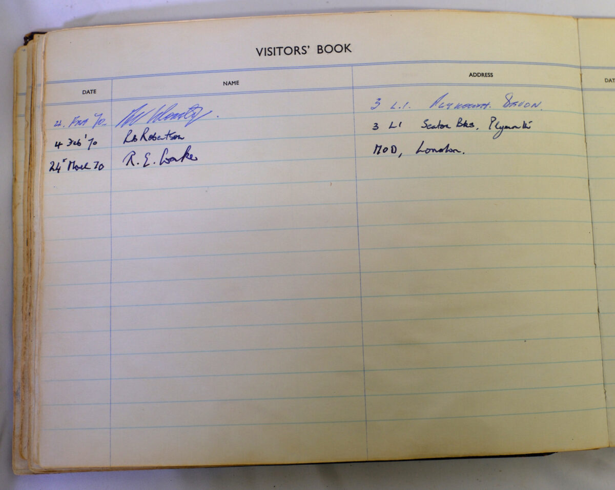 3rd Battalion Royal Anglian Regiment Visitors book 1958-1974 3rd Battalion Royal Anglian Regiment Visitors book 1958-1974