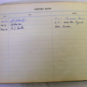 3rd Battalion Royal Anglian Regiment Visitors book 1958-1974