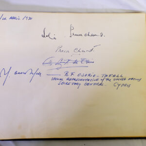 3rd Battalion Royal Anglian Regiment Visitors book 1958-1974