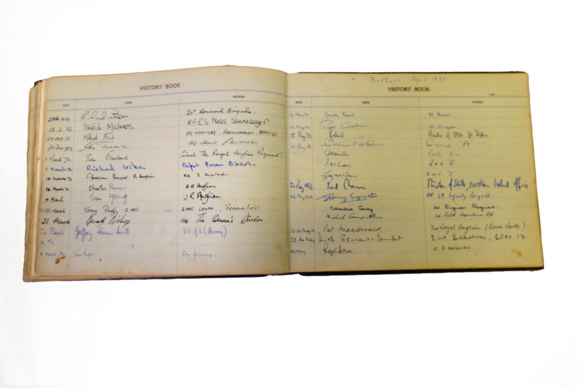 3rd Battalion Royal Anglian Regiment Visitors book 1958-1974 3rd Battalion Royal Anglian Regiment Visitors book 1958-1974