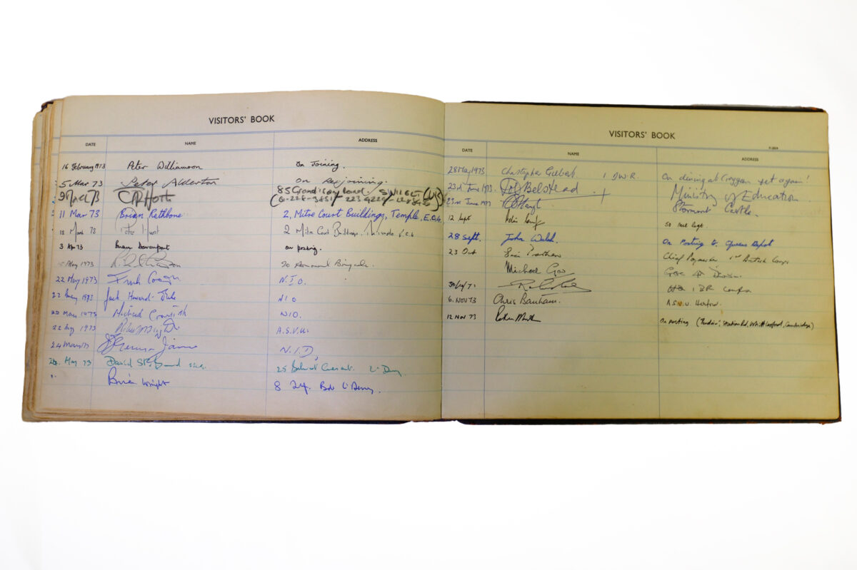 3rd Battalion Royal Anglian Regiment Visitors book 1958-1974 3rd Battalion Royal Anglian Regiment Visitors book 1958-1974