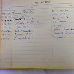 3rd Battalion Royal Anglian Regiment Visitors book 1958-1974