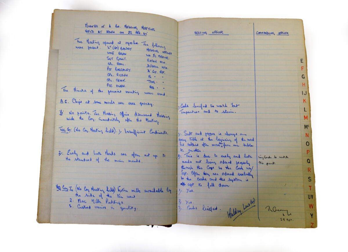 1st Battalion Royal Anglian Regiment Records Ledger March 1965 - September 1984 1st Battalion Royal Anglian Regiment Records Ledger March 1965 - September 1984