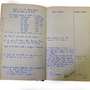 1st Battalion Royal Anglian Regiment Records Ledger March 1965 - September 1984