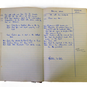 1st Battalion Royal Anglian Regiment Records Ledger March 1965 - September 1984