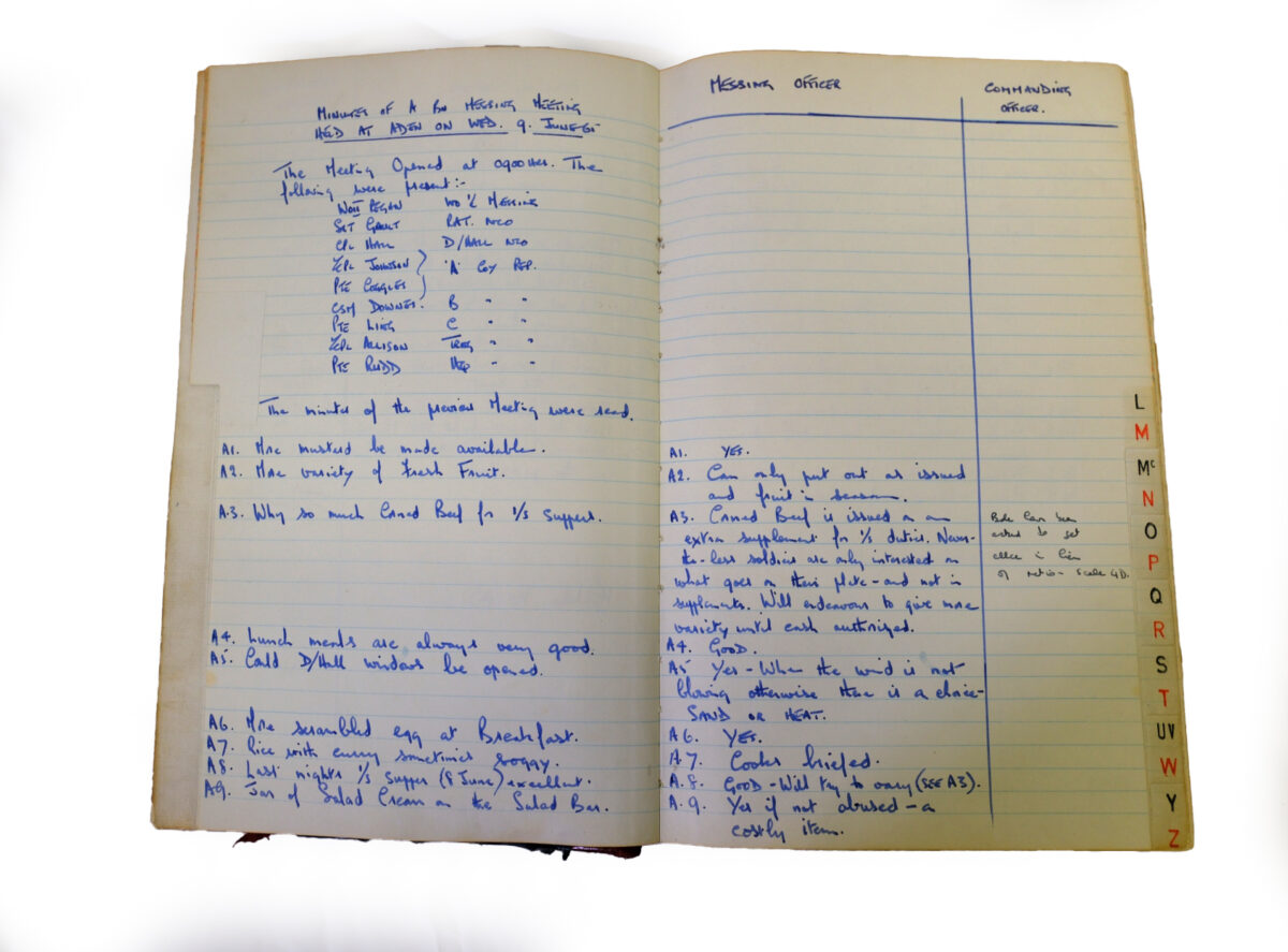 1st Battalion Royal Anglian Regiment Records Ledger March 1965 - September 1984 1st Battalion Royal Anglian Regiment Records Ledger March 1965 - September 1984