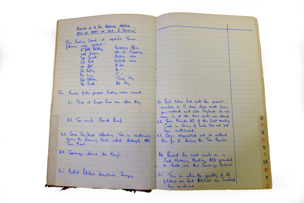 1st Battalion Royal Anglian Regiment Records Ledger March 1965 - September 1984 1st Battalion Royal Anglian Regiment Records Ledger March 1965 - September 1984