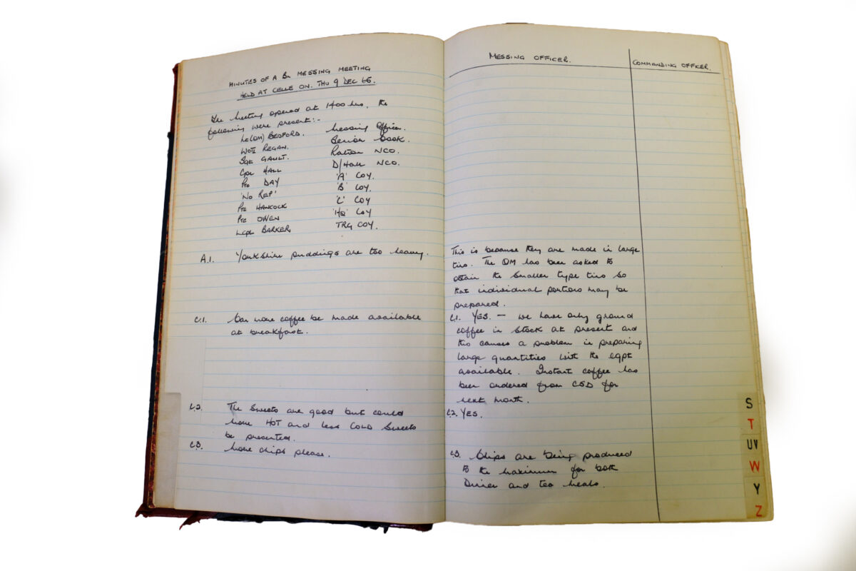 1st Battalion Royal Anglian Regiment Records Ledger March 1965 - September 1984 1st Battalion Royal Anglian Regiment Records Ledger March 1965 - September 1984