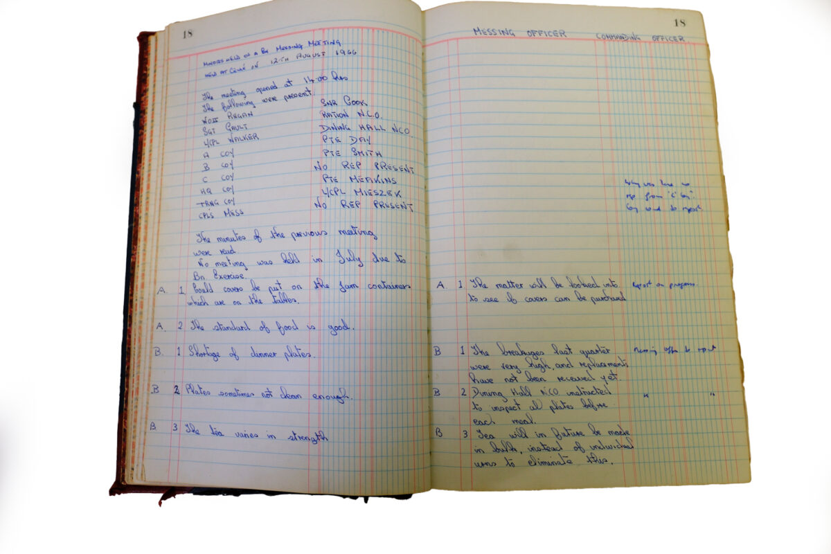 1st Battalion Royal Anglian Regiment Records Ledger March 1965 - September 1984 1st Battalion Royal Anglian Regiment Records Ledger March 1965 - September 1984