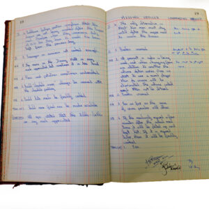 1st Battalion Royal Anglian Regiment Records Ledger March 1965 - September 1984