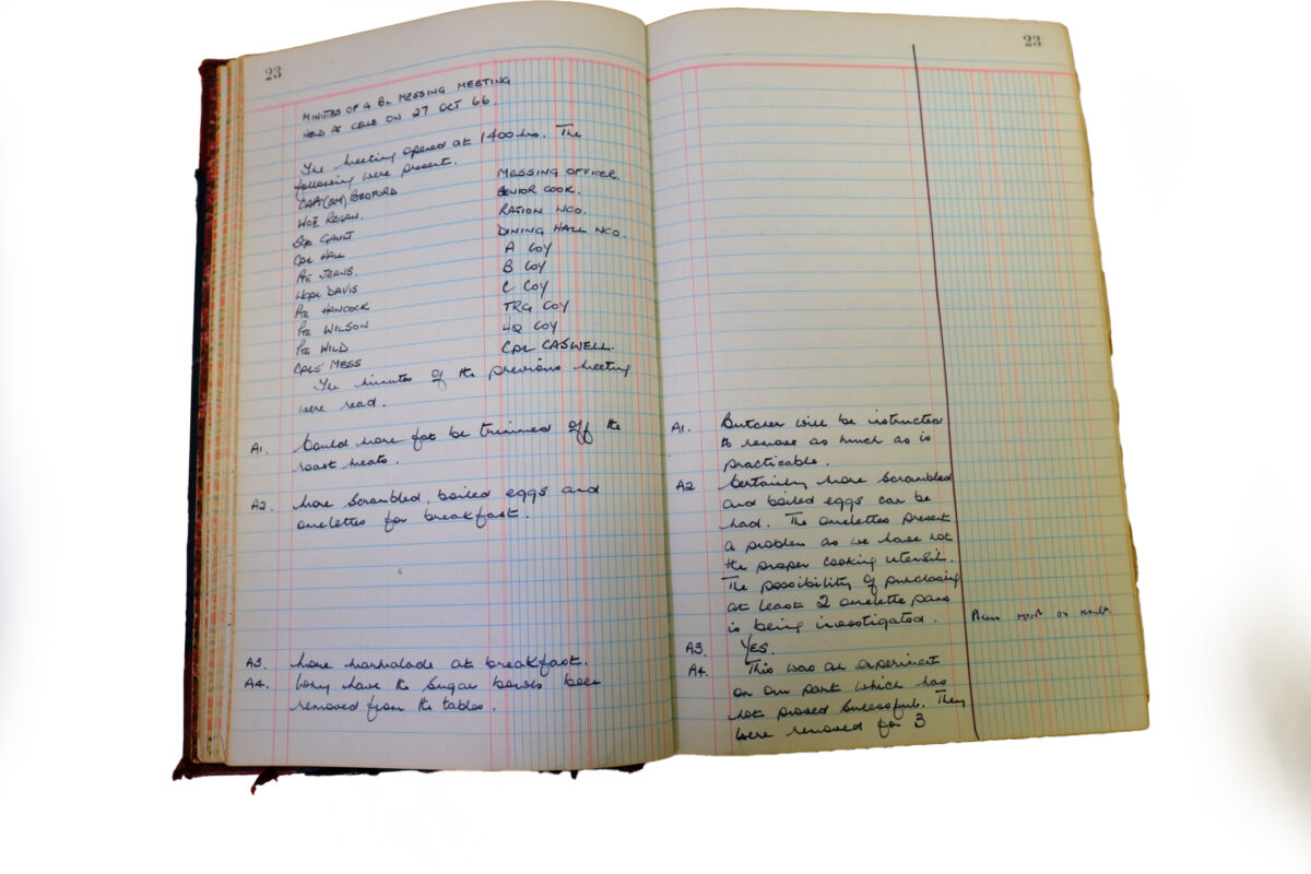 1st Battalion Royal Anglian Regiment Records Ledger March 1965 - September 1984 1st Battalion Royal Anglian Regiment Records Ledger March 1965 - September 1984