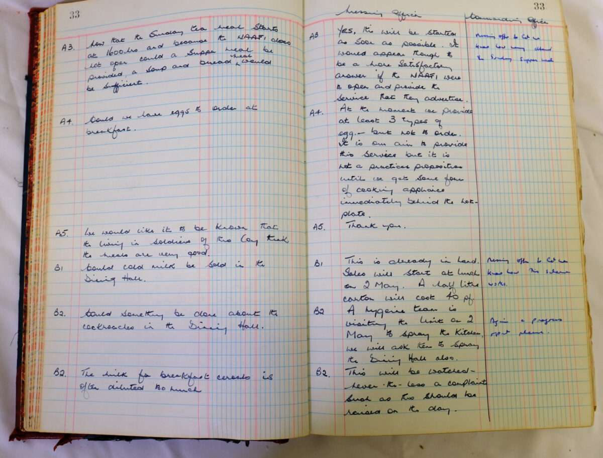 1st Battalion Royal Anglian Regiment Records Ledger March 1965 - September 1984 1st Battalion Royal Anglian Regiment Records Ledger March 1965 - September 1984