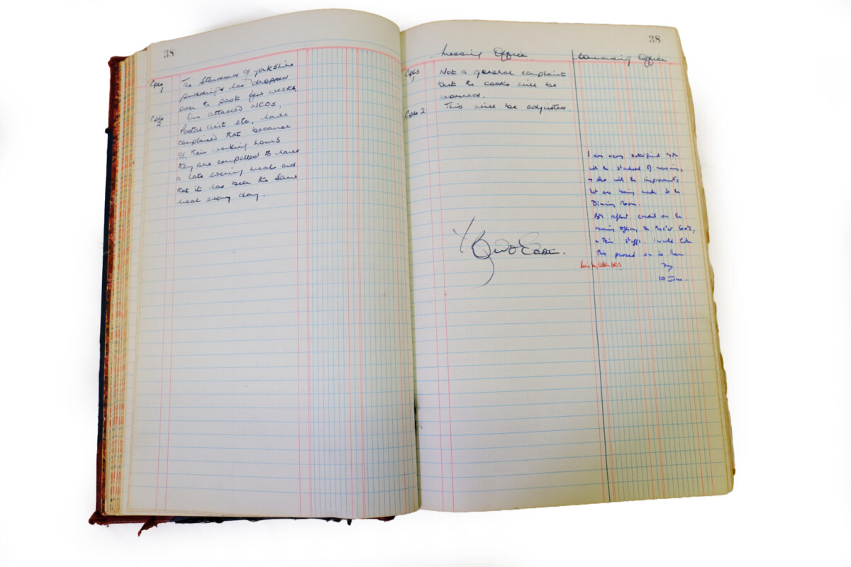 1st Battalion Royal Anglian Regiment Records Ledger March 1965 - September 1984 1st Battalion Royal Anglian Regiment Records Ledger March 1965 - September 1984