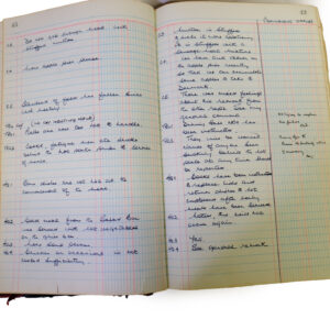 1st Battalion Royal Anglian Regiment Records Ledger March 1965 - September 1984