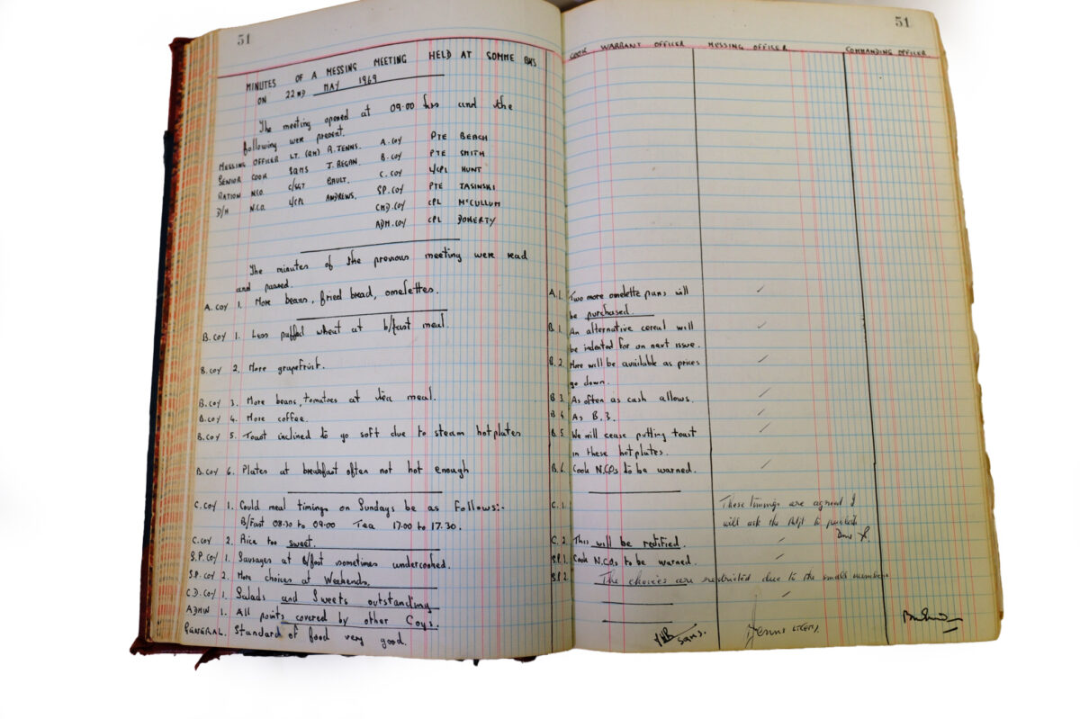 1st Battalion Royal Anglian Regiment Records Ledger March 1965 - September 1984 1st Battalion Royal Anglian Regiment Records Ledger March 1965 - September 1984