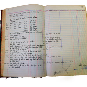 1st Battalion Royal Anglian Regiment Records Ledger March 1965 - September 1984