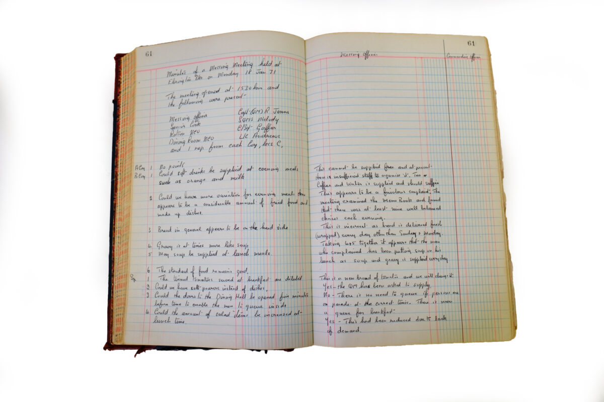 1st Battalion Royal Anglian Regiment Records Ledger March 1965 - September 1984 1st Battalion Royal Anglian Regiment Records Ledger March 1965 - September 1984