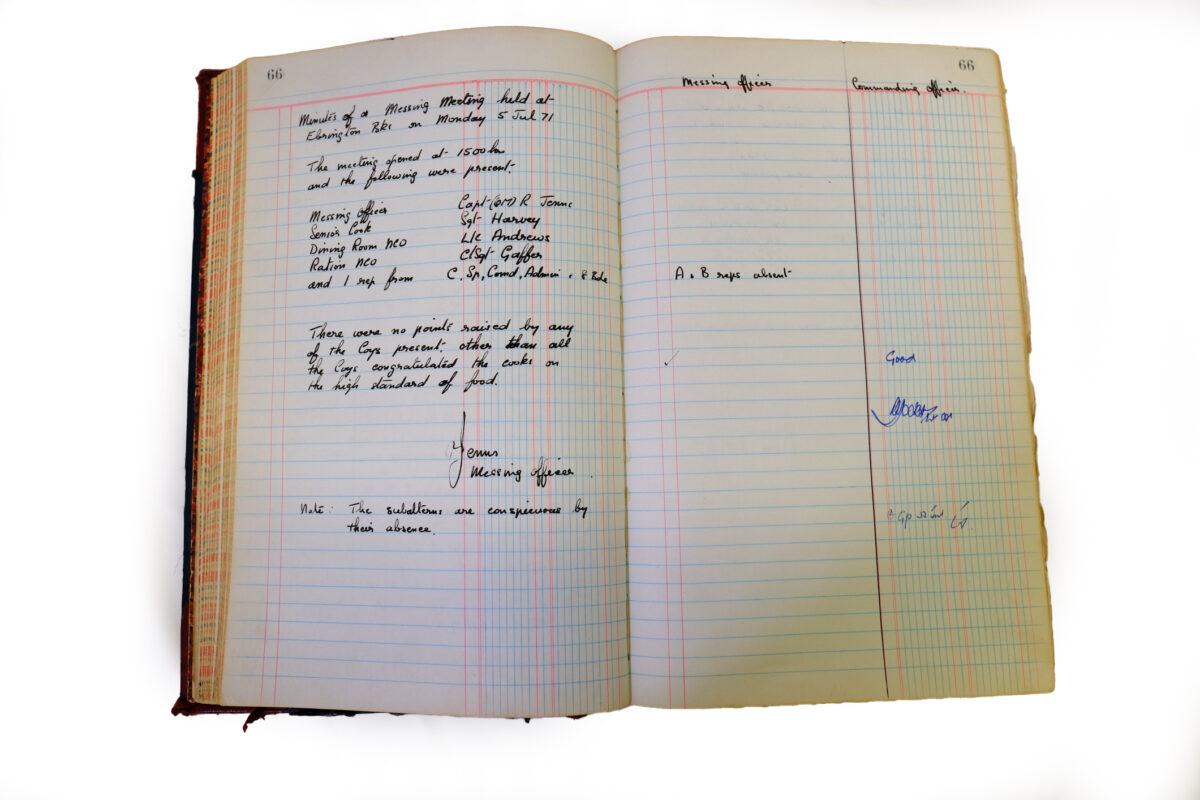 1st Battalion Royal Anglian Regiment Records Ledger March 1965 - September 1984 1st Battalion Royal Anglian Regiment Records Ledger March 1965 - September 1984