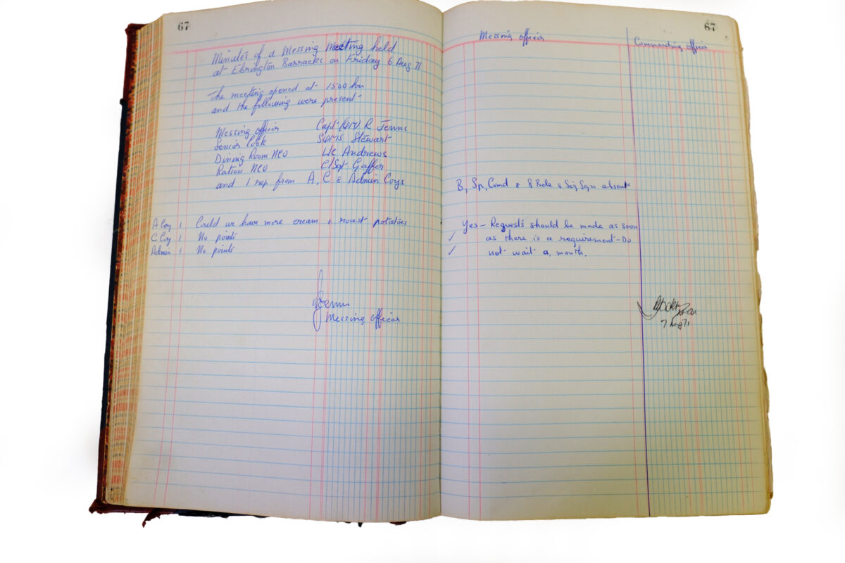 1st Battalion Royal Anglian Regiment Records Ledger March 1965 - September 1984 1st Battalion Royal Anglian Regiment Records Ledger March 1965 - September 1984