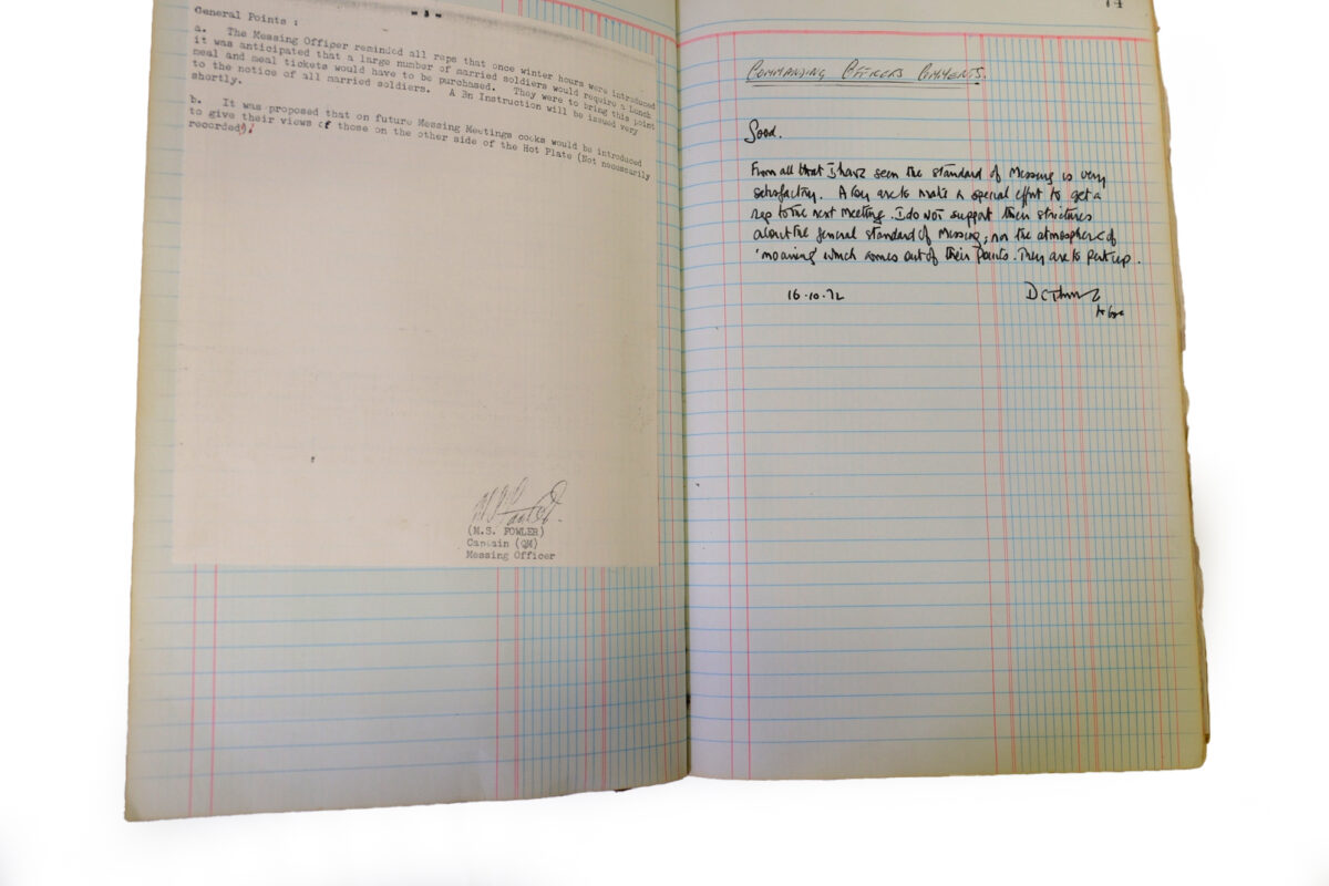 1st Battalion Royal Anglian Regiment Records Ledger March 1965 - September 1984 1st Battalion Royal Anglian Regiment Records Ledger March 1965 - September 1984