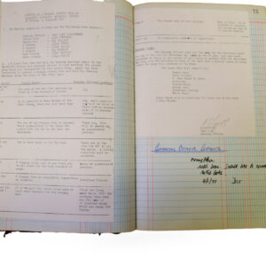 1st Battalion Royal Anglian Regiment Records Ledger March 1965 - September 1984 1st Battalion Royal Anglian Regiment Records Ledger March 1965 - September 1984