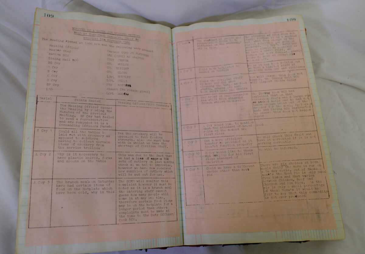 1st Battalion Royal Anglian Regiment Records Ledger March 1965 - September 1984 1st Battalion Royal Anglian Regiment Records Ledger March 1965 - September 1984