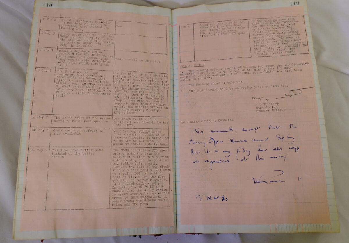 1st Battalion Royal Anglian Regiment Records Ledger March 1965 - September 1984 1st Battalion Royal Anglian Regiment Records Ledger March 1965 - September 1984