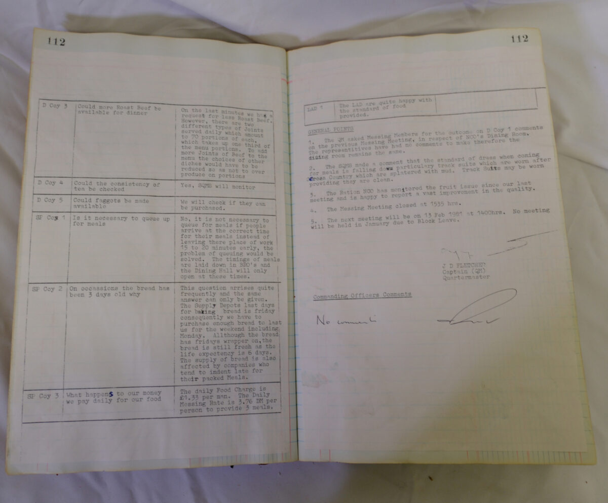 1st Battalion Royal Anglian Regiment Records Ledger March 1965 - September 1984 1st Battalion Royal Anglian Regiment Records Ledger March 1965 - September 1984