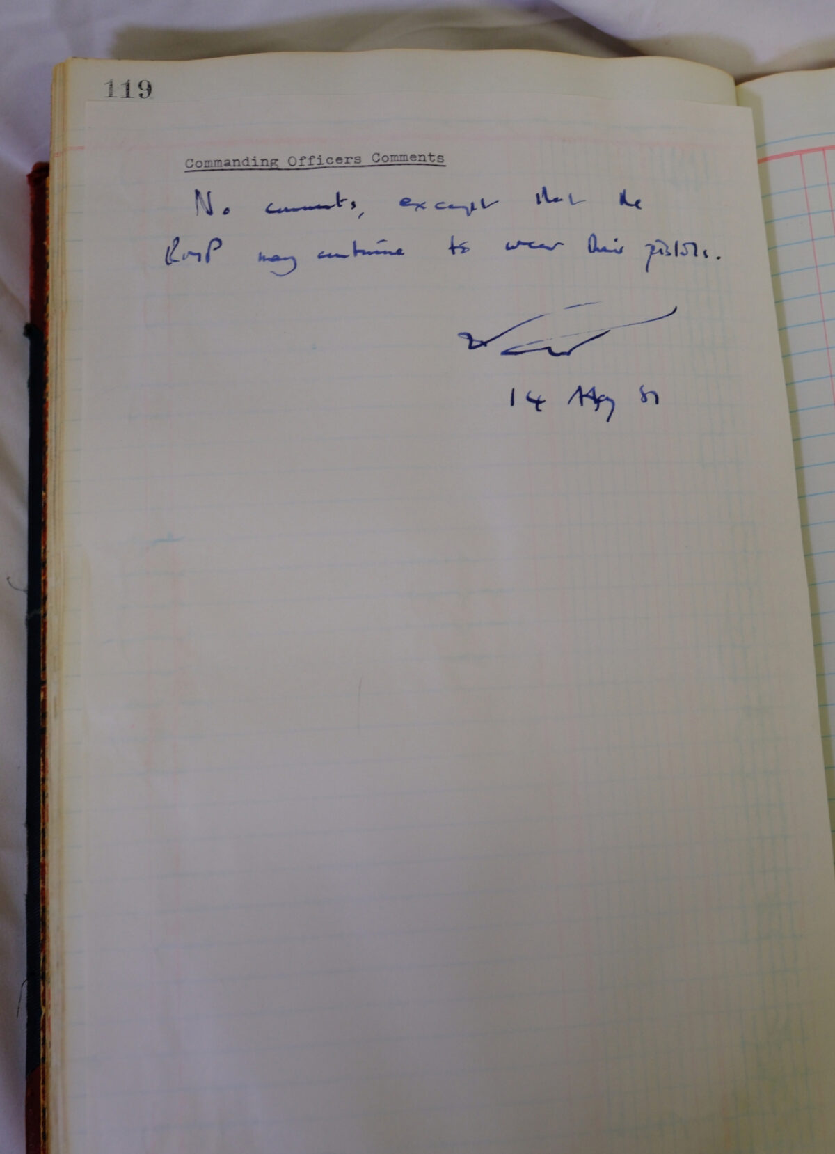 1st Battalion Royal Anglian Regiment Records Ledger March 1965 - September 1984 1st Battalion Royal Anglian Regiment Records Ledger March 1965 - September 1984