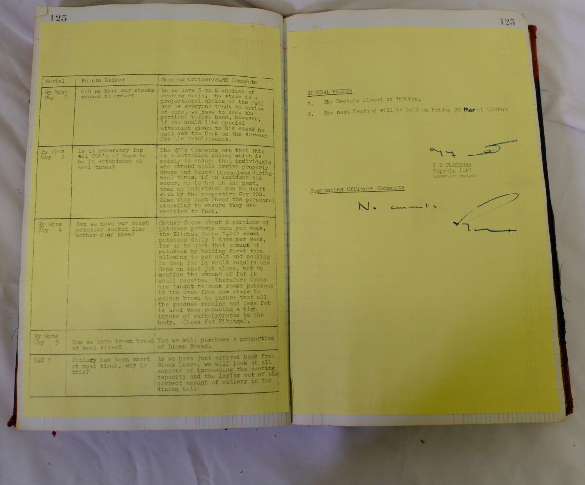 1st Battalion Royal Anglian Regiment Records Ledger March 1965 - September 1984 1st Battalion Royal Anglian Regiment Records Ledger March 1965 - September 1984