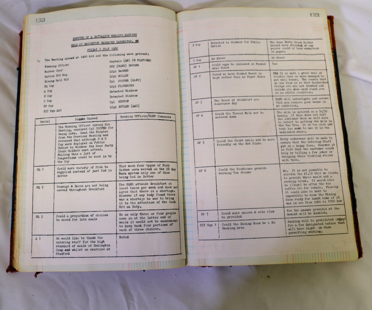 1st Battalion Royal Anglian Regiment Records Ledger March 1965 - September 1984 1st Battalion Royal Anglian Regiment Records Ledger March 1965 - September 1984