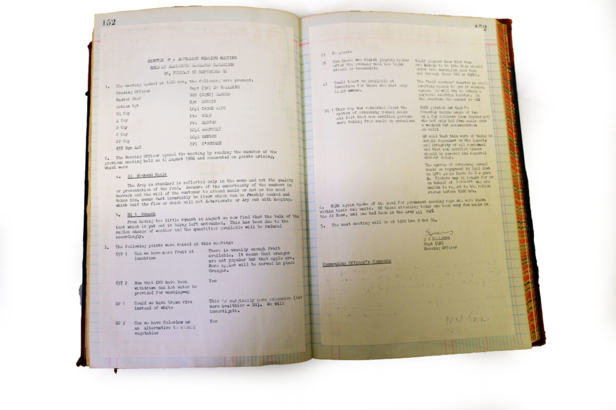 1st Battalion Royal Anglian Regiment Records Ledger March 1965 - September 1984 1st Battalion Royal Anglian Regiment Records Ledger March 1965 - September 1984