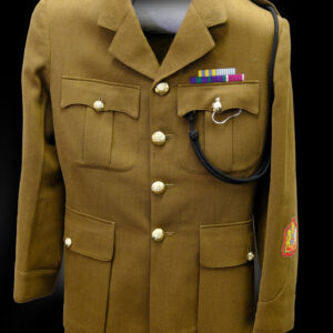 British Army No.2 Dress with Warrant Officer Class One badge of rank on the arm