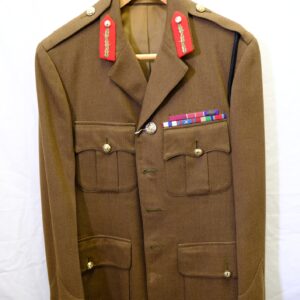 British Army Service Dress with Staff Officer red flashes on collar