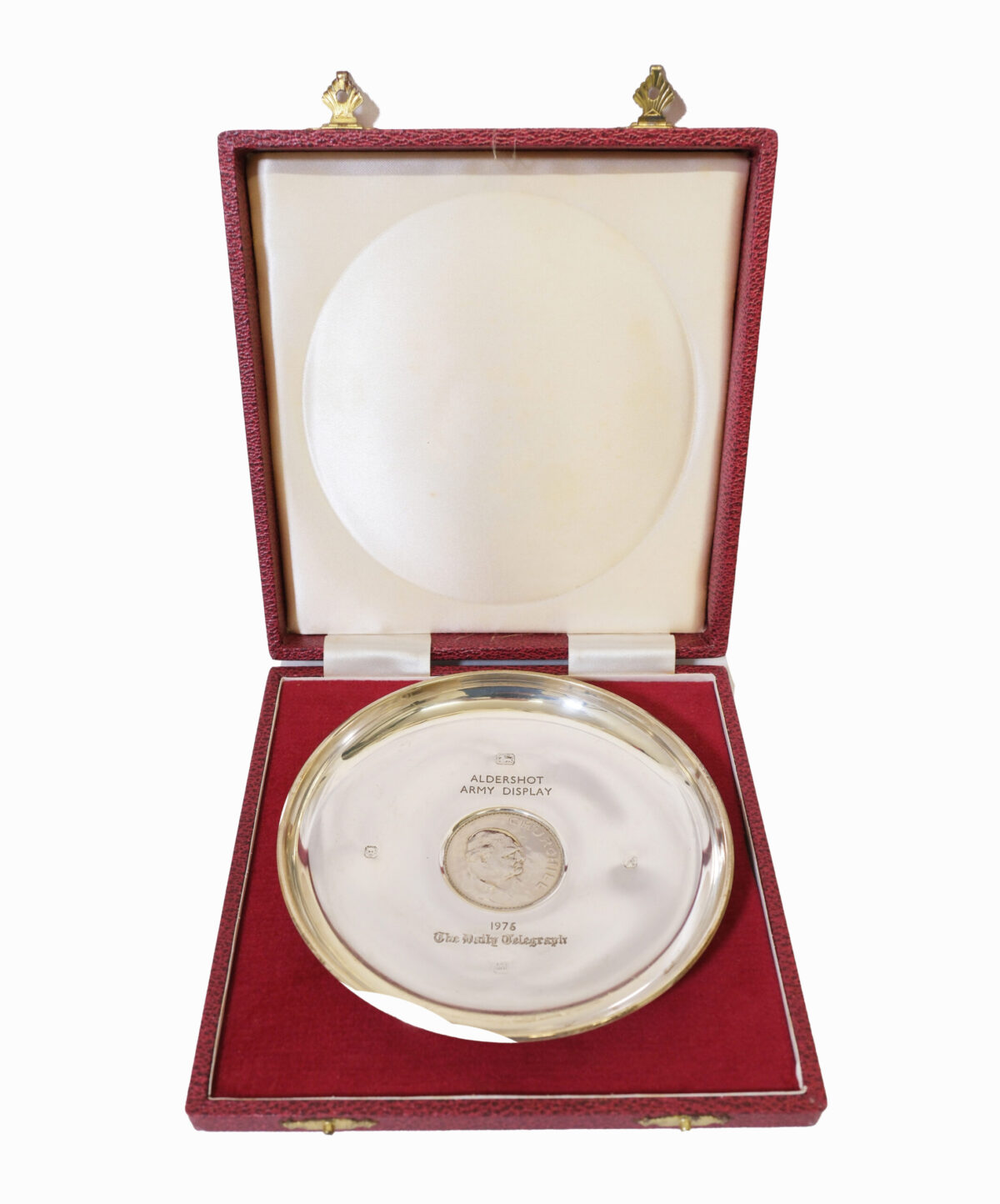 Aldershot Army 1976 display silver tray presentation Aldershot Army 1976 display silver tray presentation