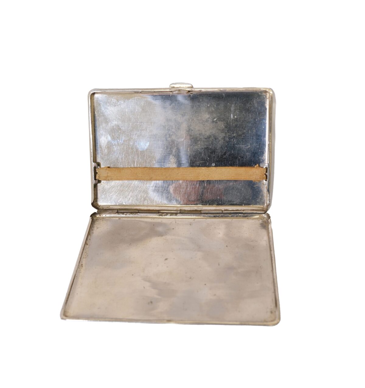 Silver cigarette case used by Royal Anglian Regiment soldier Silver cigarette case used by Royal Anglian Regiment soldier