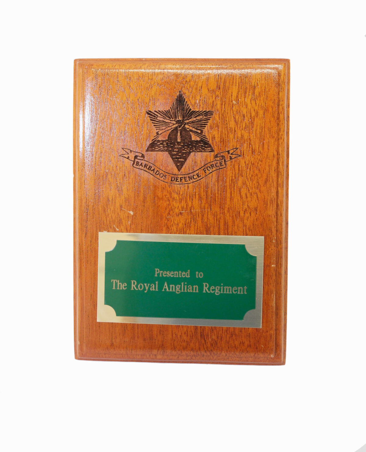 Presentation Plaque Barbados Defence Force